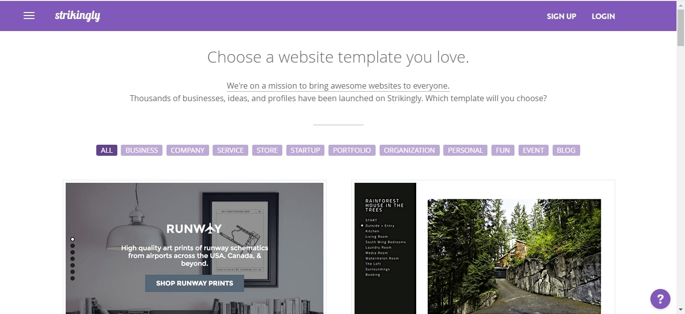Strikingly Template Page Strikingly Template Page